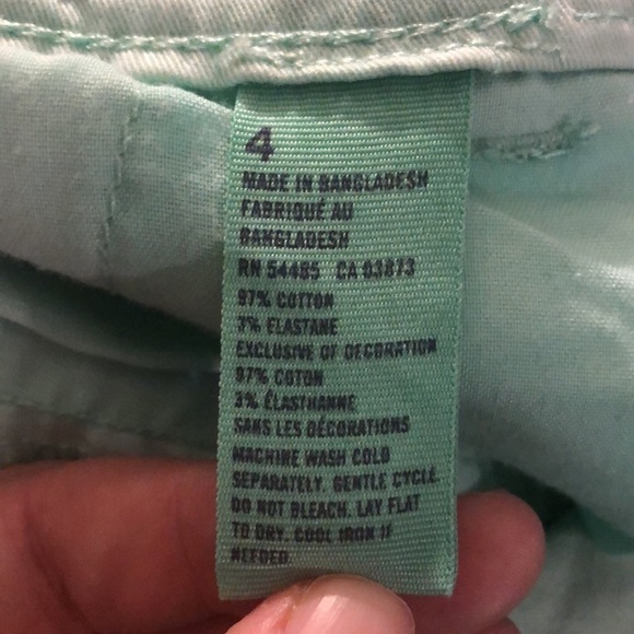 🔹4 for $30 American Eagle Size 4 Mint Green MIDI Stretch Shorts - Picture 7 of 7